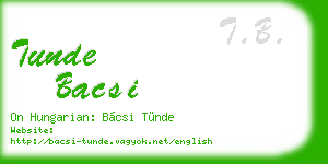 tunde bacsi business card